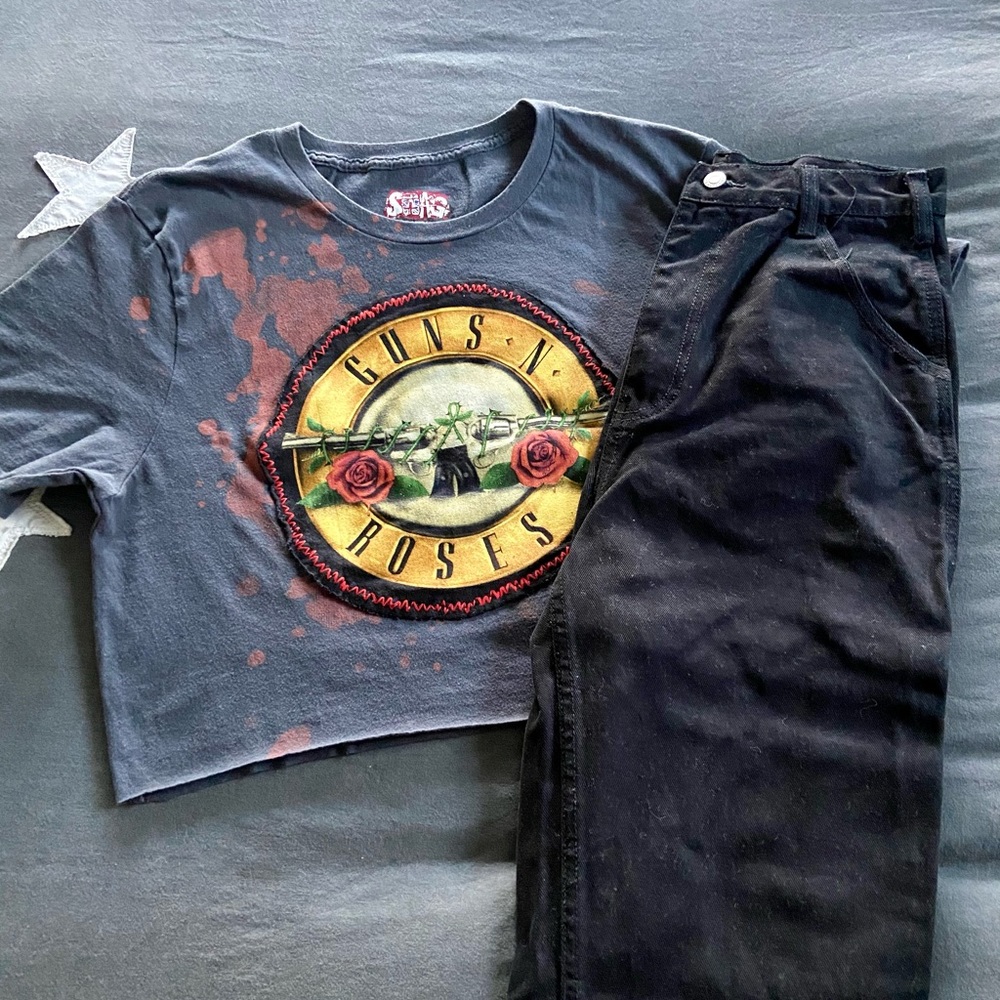 Guns and Roses vintage cropped T-shirt